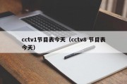 cctv1节目表今天（cctv8 节目表今天）