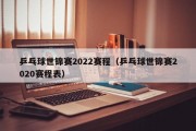 乒乓球世锦赛2022赛程（乒乓球世锦赛2020赛程表）